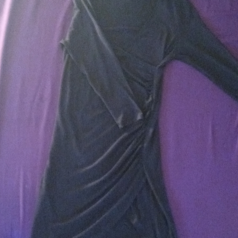 Black slit dress